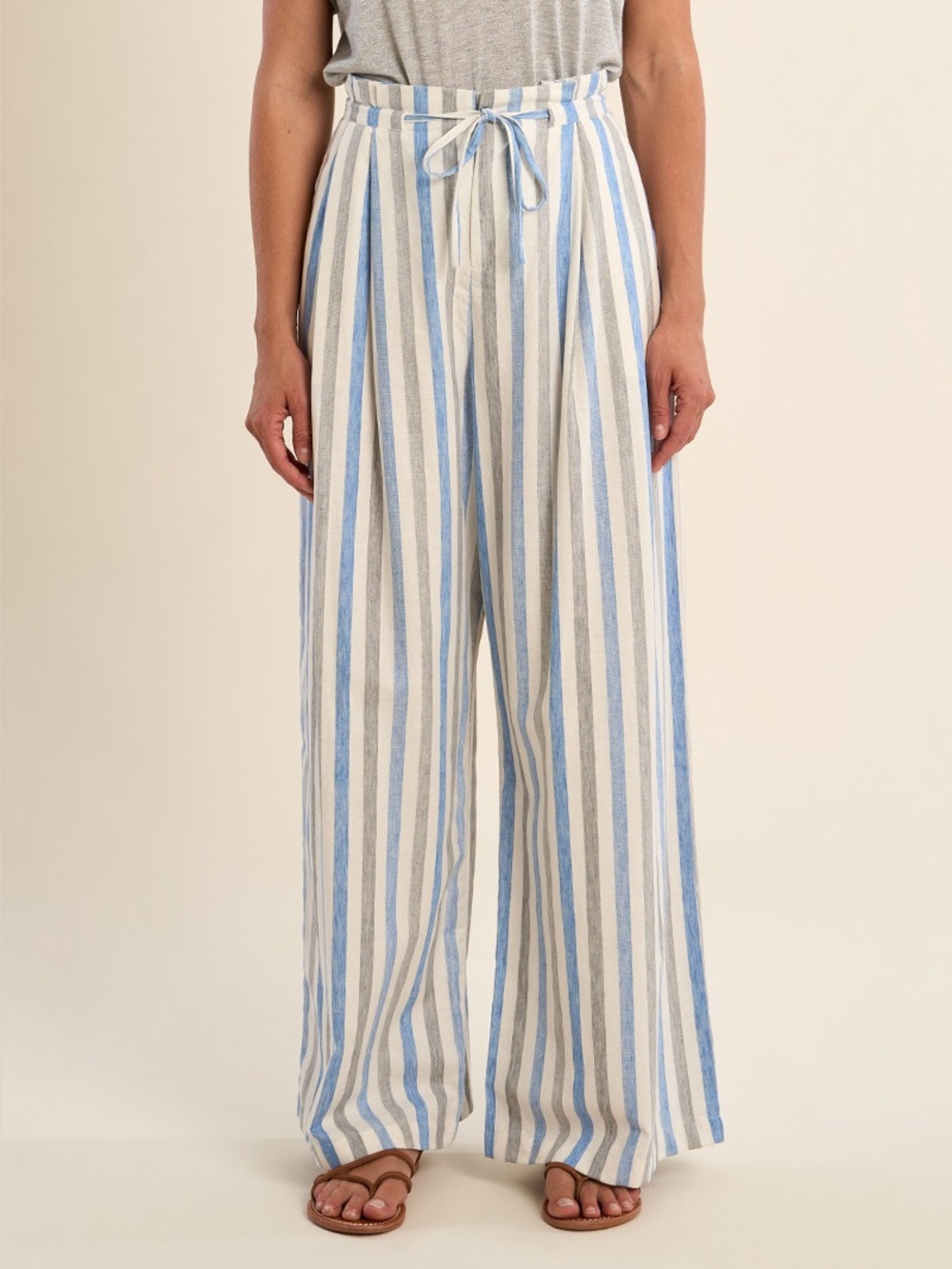 Molly Bracken Wide Striped Pants
